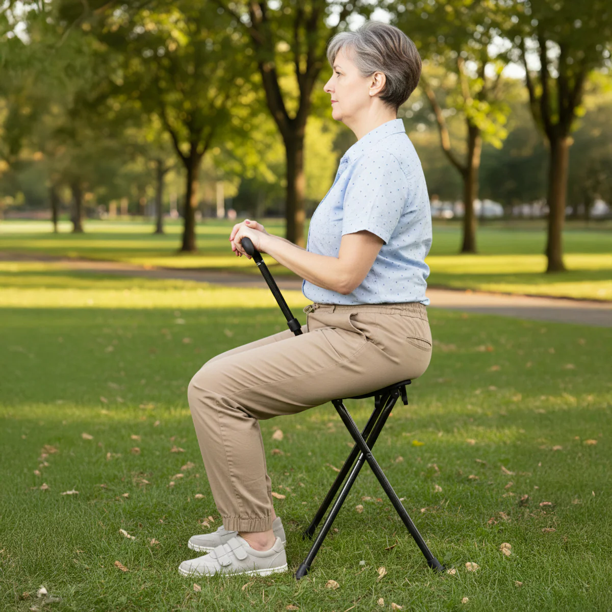 Canne avec siège - fibre – Image 2