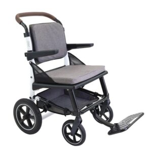 Fauteuil roulant pliable léger, fauteuil roulant de transport, blanc | KMINA PRO | K10083