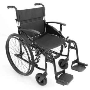 Fauteuil roulant léger et pliable en aluminium pour personnes âgées (largeur d’assise 43/46 cm) | KMINA | K10079 / K10078