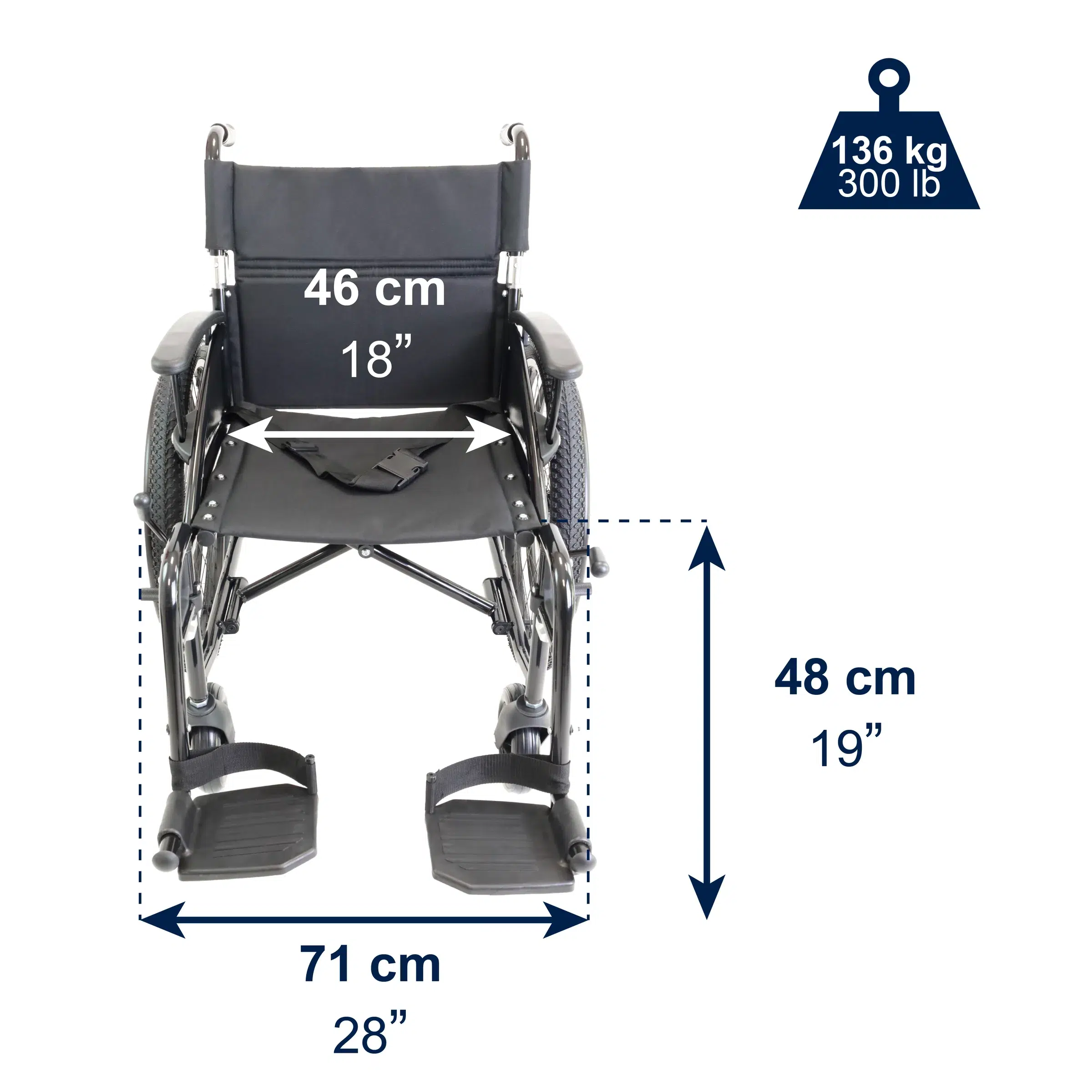 Fauteuil roulant manuel tout-terrain pliable Silla – Image 7