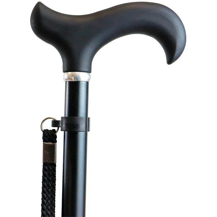 Canne extensible, bâton de marche pour seniors, couleur bois / aluminium noir | KMINA | K10031 / K10023 – Image 2