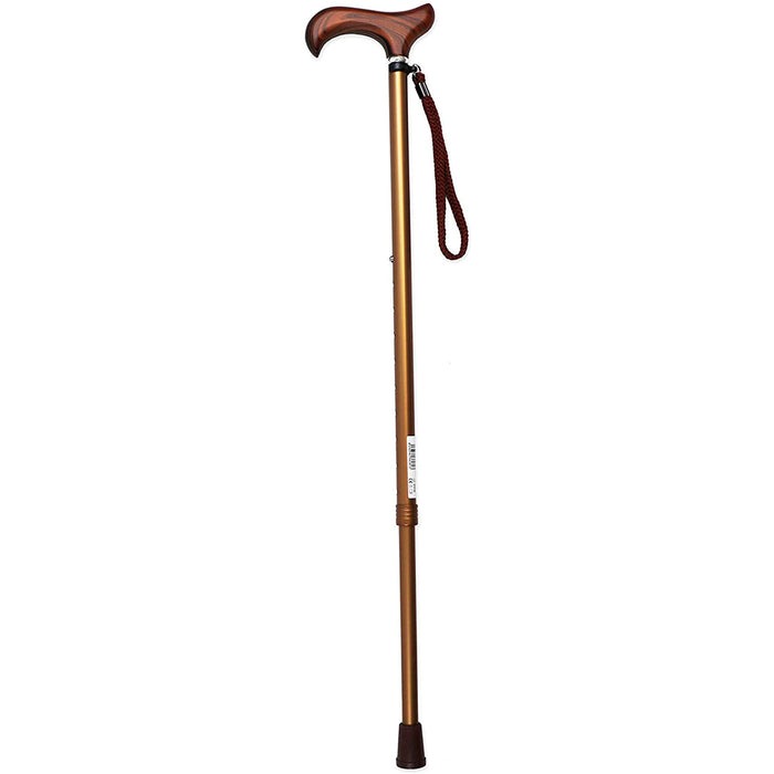 Canne extensible, bâton de marche pour seniors, couleur bois / aluminium noir | KMINA | K10031 / K10023 – Image 3