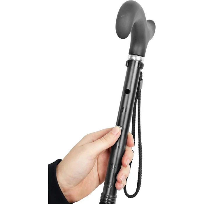 Canne pliante, bâton de marche pour seniors, aluminium noir | KMINA | K10019 – Image 3