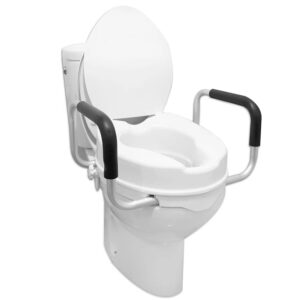 Rehausseur de siège de toilette avec accoudoirs