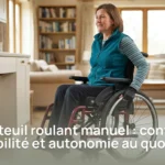 Fauteuil roulant manuel léger et pliable pour mobilité quotidienne